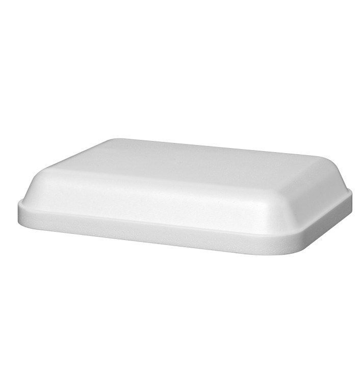 Foam Lid for Foam Container "Diner-Pack" Rectangular Shape White 740ml (25 Units) Foam Lid for Foam Container "Diner-Pack" Rectangular Shape White 740ml (25 Units)