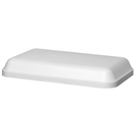 Foam Lid for Foam Container "Diner-Pack" Rectangular Shape White 970ml (25 Units)