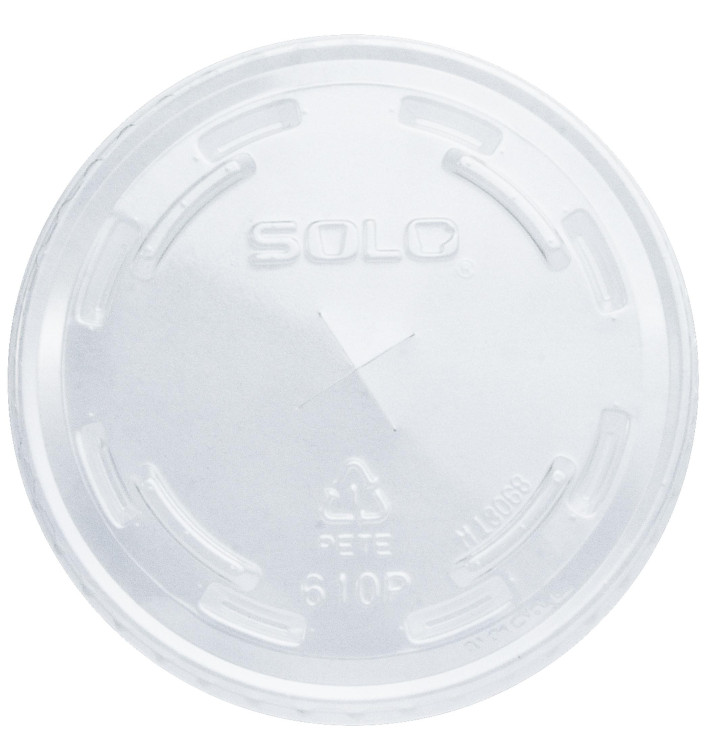 Plastic Lid with Straw Slot PET Crystal Flat Ø7,8cm (1000 Units) Plastic Lid with Straw Slot PET Crystal Flat Ø7,8cm (1000 Units)