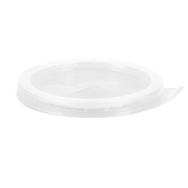 Plastic Lid with Straw Slot PS Easy Open Clear Flat Ø8cm (1000 Units)