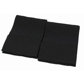 Paper Napkins "Miniservis" Black 17x17cm (160 Units)  