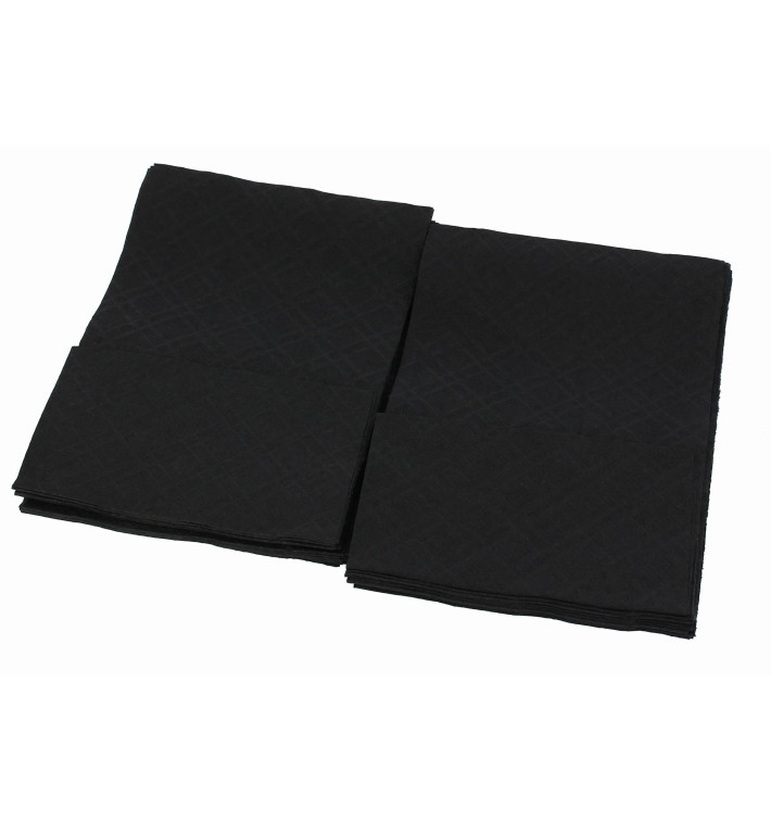 Paper Napkins "Miniservis" Black 17x17cm (160 Units) Paper Napkins "Miniservis" Black 17x17cm (160 Units)