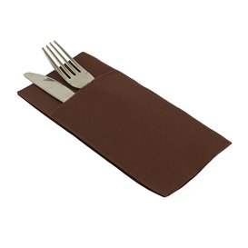 Pocket Fold Airlaid Napkins "Kanguro" Brown 40x40cm (30 Units) 