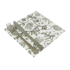 Airlaid Napkins "Cachemir" White 40x40cm (50 Units) 
