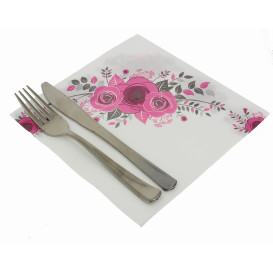 Airlaid Napkins "Bouquet" 40x40cm (50 Units) 