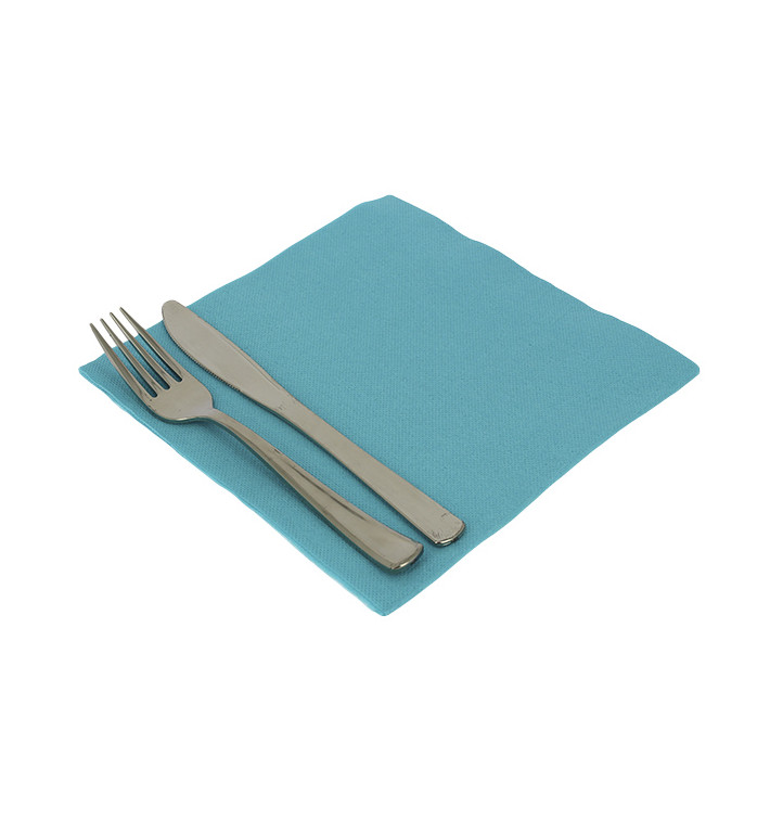 Paper Napkin Double Point Turquoise 40x40cm (50 Units) Paper Napkin Double Point Turquoise 40x40cm (50 Units)
