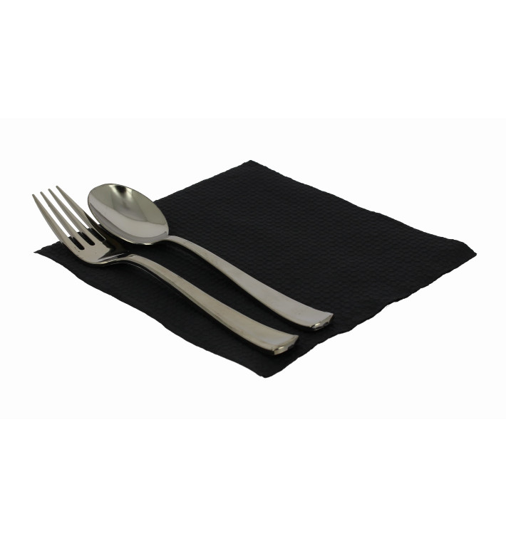 Paper Napkin Black 33x33cm 1 Layer (70 Units) Paper Napkin Black 33x33cm 1 Layer (70 Units)
