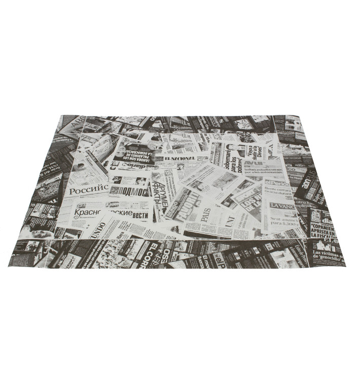 Paper Placemats 30x40cm "Prensa" Black 50g (500 Units) Paper Placemats 30x40cm "Prensa" Black 50g (500 Units)