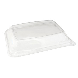 Plastic Dome Lid PET for Sugarcane Baguette Container 20x14x3cm (50 Units) 