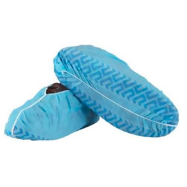 Disposable Plastic Shoe Covers "TST" Anti-Slip Blue (100 Units)