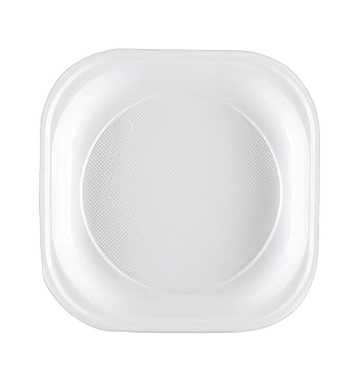 Plastic Plate PS PS Square shape White 20x20 cm (1000 Units) Plastic Plate PS PS Square shape White 20x20 cm (1000 Units)