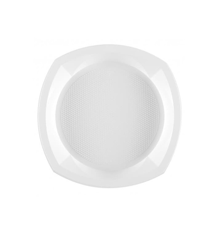 Plastic Plate PS PS Square shape White 23x23 cm 1C (1000 Units) Plastic Plate PS PS Square shape White 23x23 cm 1C (1000 Units)