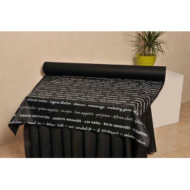 Novotex Tablecloth Roll Black "Buen Provecho" P40cm 1,2x50m (1 Unit)