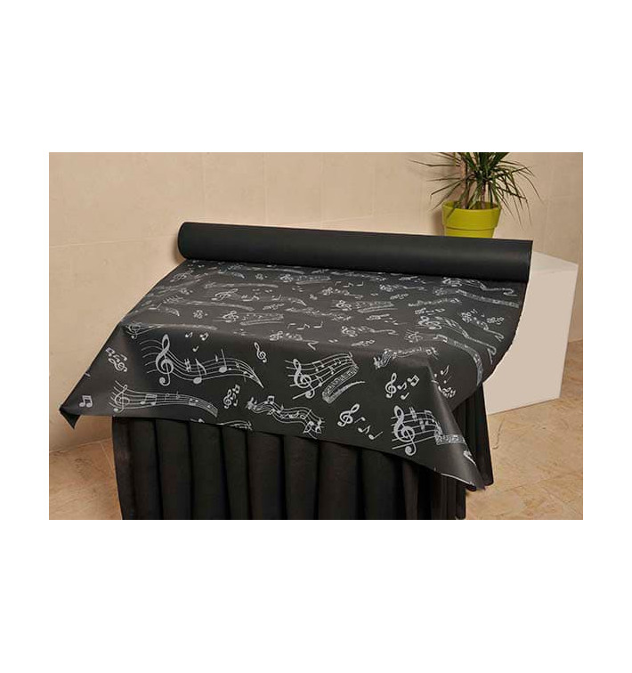 Novotex Tablecloth Roll Black "Música" P40cm 1,2x50m (1 Unit) Novotex Tablecloth Roll Black "Música" P40cm 1,2x50m (1 Unit)