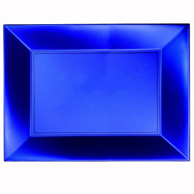 Plastic Tray Microwavable Blue "Nice" 34,5x23cm (60 Units)