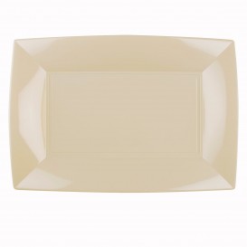 Plastic Tray Microwavable Cream "Nice" 34,5x23cm (6 Units) 