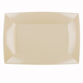 Plastic Tray Microwavable Cream "Nice" 34,5x23cm (6 Units) 