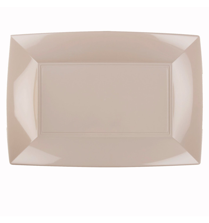 Plastic Tray Microwavable Beige "Nice" 34,5x23cm (6 Units) Plastic Tray Microwavable Beige "Nice" 34,5x23cm (6 Units)