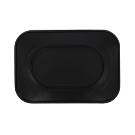 Plastic Tray Microwavable "X-Table" Black 33x23cm (60 Units)