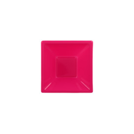 Plastic Bowl PS Square shape Fuchsia 12x12cm (12 Units) 