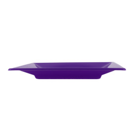 Plastic Plate Flat Square shape Lilac 23 cm (750 Units)