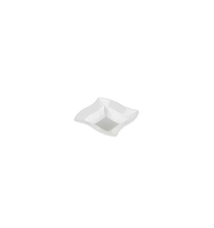 Plastic Bowl PS Square shape "Ondas" White 18x18cm (100 Units) Plastic Bowl PS Square shape "Ondas" White 18x18cm (100 Units)