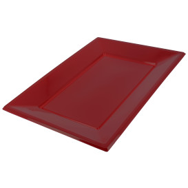 Plastic Tray Burgundy 33x22,5cm (25 Units) 