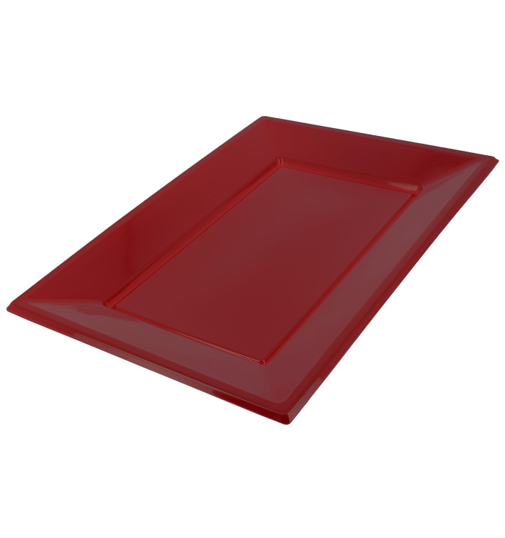 Plastic Tray Burgundy 33x22,5cm (750 Units) Plastic Tray Burgundy 33x22,5cm (750 Units)