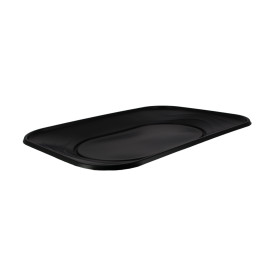 Plastic Tray Microwavable "X-Table" Black 33x23cm (60 Units)