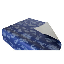 Pre-Cut Paper Tablecloth 1x1m "Marisco" Blue 37g 1x1m (400 Units)