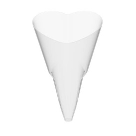 Plastic Serving Cones with Serving Cone Holder "Love" 50ml 18x26cm (5 Units) 