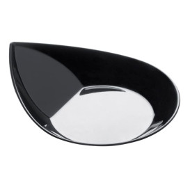 Tasting Plastic Plate PS "Smart" Black 8,6x7,1 cm (50 Units) 