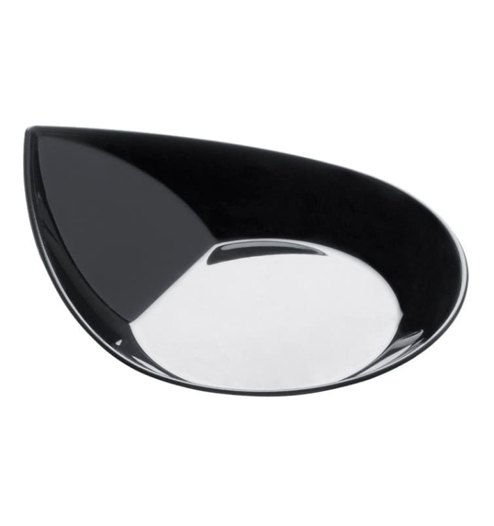 Tasting Plastic Plate PS "Smart" Black 8,6x7,1 cm (50 Units) 