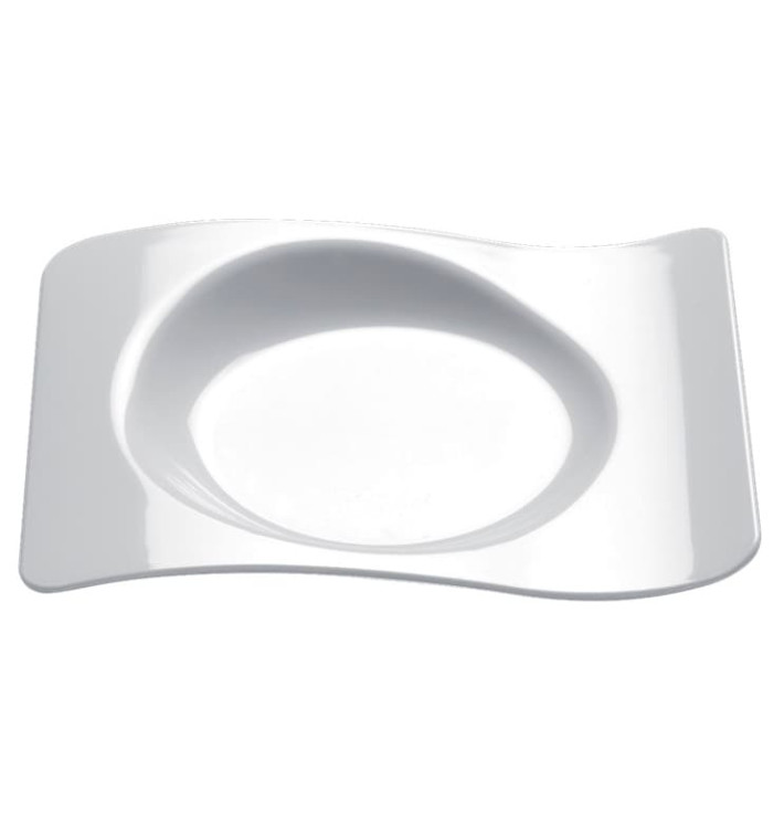 Tasting Plastic Plate PS "Forma" White 8x6,6 cm (50 Units) Tasting Plastic Plate PS "Forma" White 8x6,6 cm (50 Units)