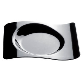 Tasting Plastic Plate PS "Forma" Black 8x6,6cm (50 Units) 