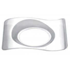 Tasting Plastic Plate PS "Forma" Clear 8x6,6 cm (50 Units) 
