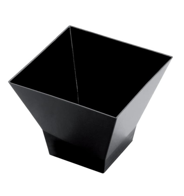 Plastic Tasting Cup PS "Pagoda" Black 90 ml (25 Units) Plastic Tasting Cup PS "Pagoda" Black 90 ml (25 Units)