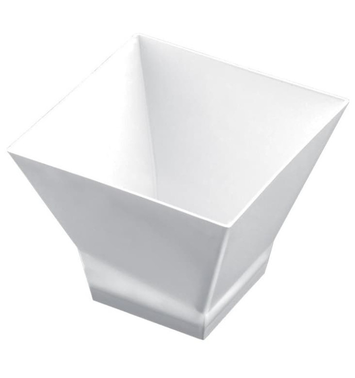Plastic Tasting Cup PS "Pagoda" White 120ml (25 Units) Plastic Tasting Cup PS "Pagoda" White 120ml (25 Units)