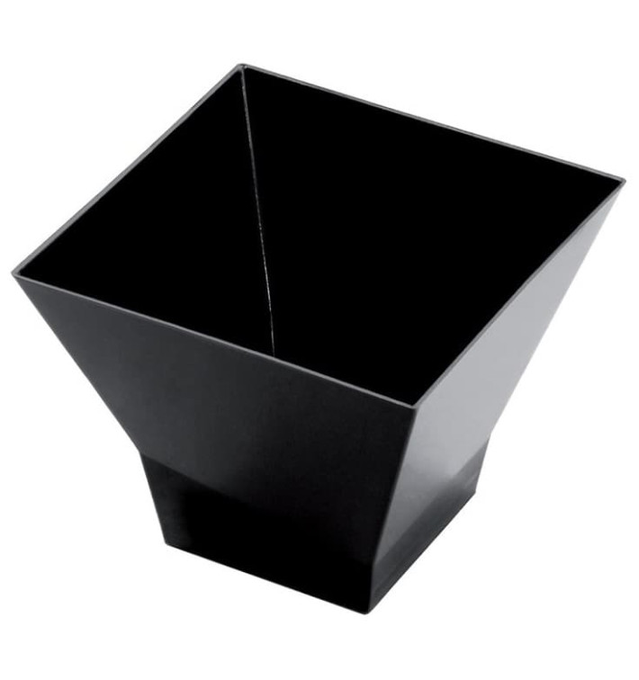 Plastic Tasting Cup PS "Pagoda" Black 120ml (500 Units) Plastic Tasting Cup PS "Pagoda" Black 120ml (500 Units)