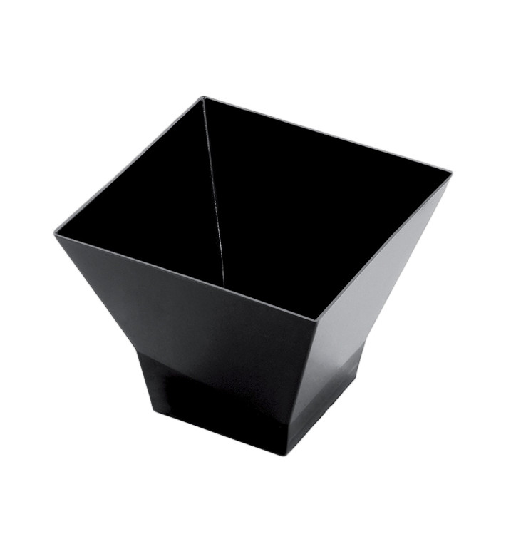 Tasting Plastic Bowl PS "Pagoda" Black 150 ml (12 Units) Tasting Plastic Bowl PS "Pagoda" Black 150 ml (12 Units)