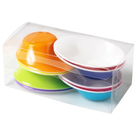 Plastic Bowl PS "Sodo" White and Multicolor 50 ml (160 Units)