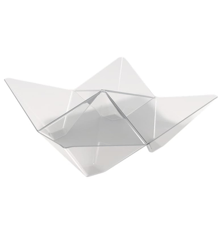 Tasting Plastic Bowl PS "Origami" Clear 10,3x10,3cm (25 Units) Tasting Plastic Bowl PS "Origami" Clear 10,3x10,3cm (25 Units)