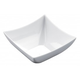 Tasting Plastic Bowl PS Square shape White 90 ml (25 Units) 