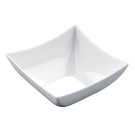 Tasting Plastic Bowl PS Square shape White 90 ml (25 Units) 