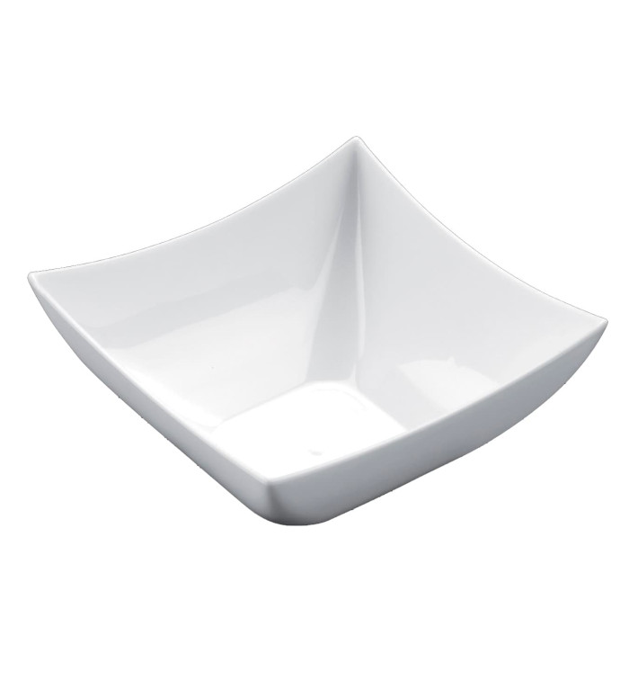 Tasting Plastic Bowl PS Square shape White 90 ml (25 Units) Tasting Plastic Bowl PS Square shape White 90 ml (25 Units)