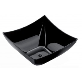 Tasting Plastic Bowl PS Square shape Black 90 ml (25 Units) 