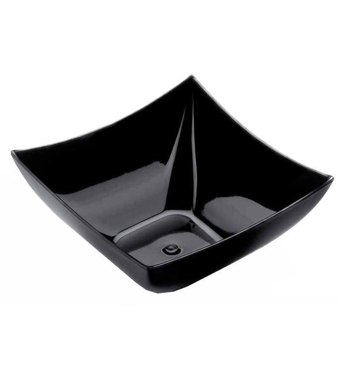 Tasting Plastic Bowl PS Square shape Black 90 ml (25 Units) Tasting Plastic Bowl PS Square shape Black 90 ml (25 Units)