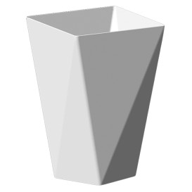 Plastic Tasting Cup PS "Diamond" White 150 ml (240 Units)