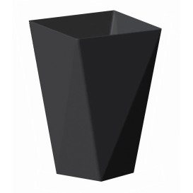 Plastic Tasting Cup PS "Diamond" Black 150 ml (12 Uts)