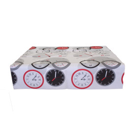 Pre-Cut Paper Tablecloth "Tictac" 37g 1x1m (400 Units)